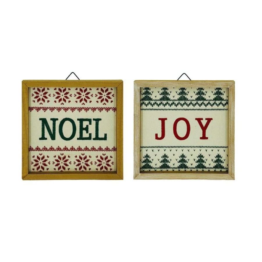 Christmas Cottage * | Coupon Assorted Christmas Wall Hanging By Ashland