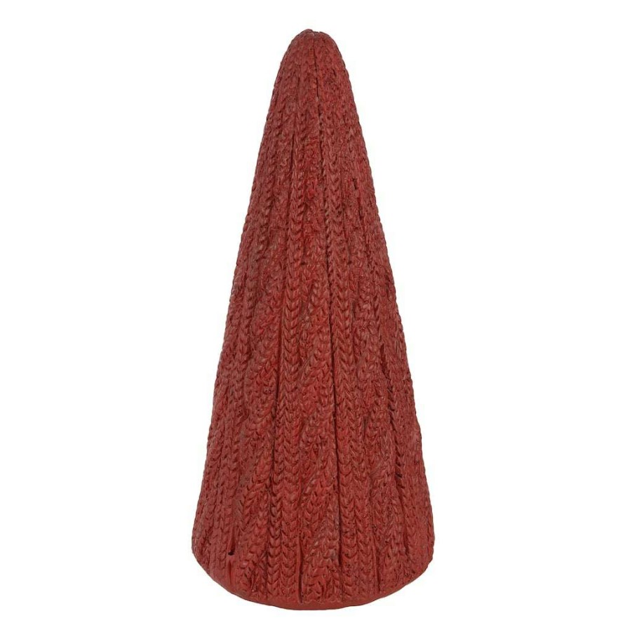 Christmas Cottage * | Cheap 8 Red Cable Knit Tabletop Tree By Ashland