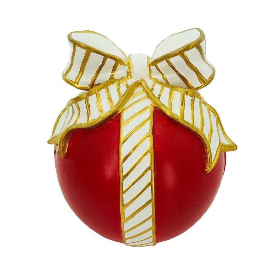 Mistletoe * | Flash Sale Assorted 6.6" Ornament With Bow Tabletop Decor By Ashland