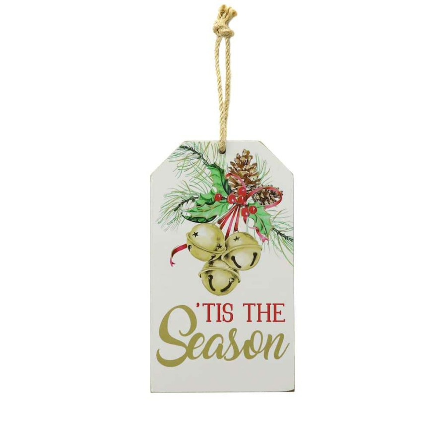 Mistletoe * | Brand New Assorted 8 Christmas Tag Wall Decor By Ashland