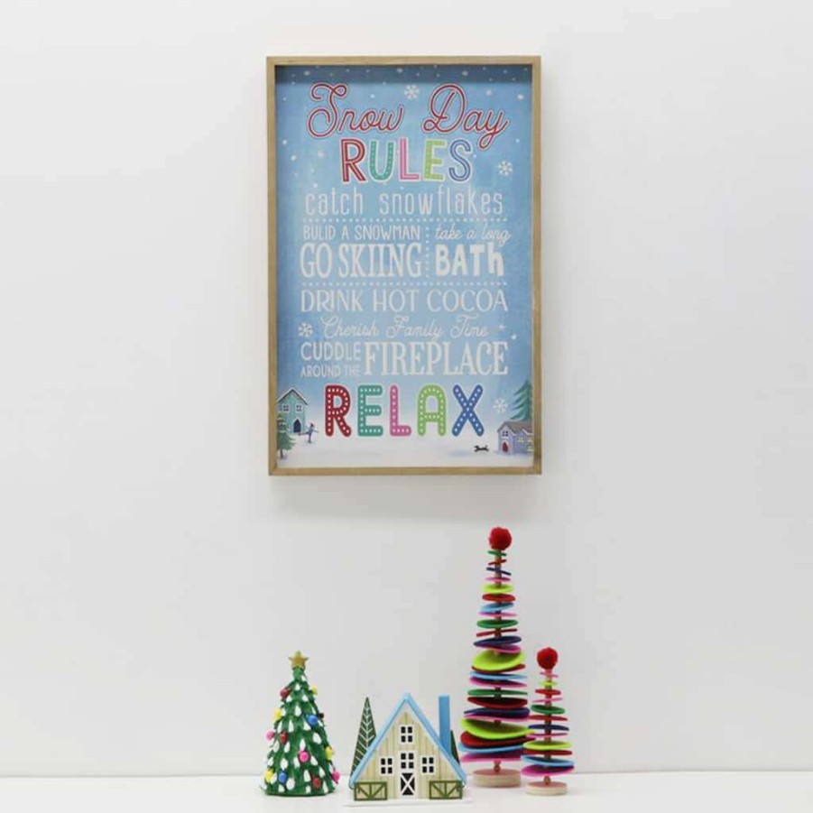 North Pole Journey * | Discount Snow Day Rules Wall Sign By Ashland