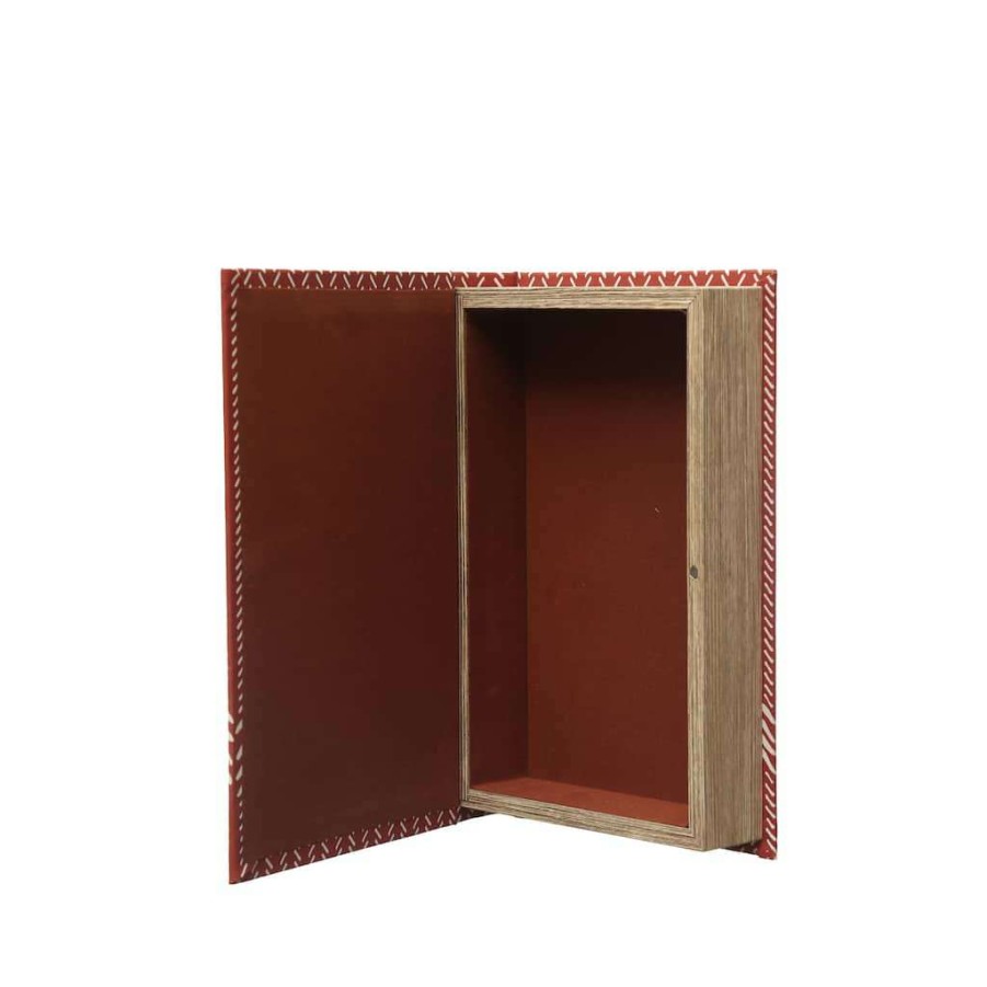 Christmas Cottage * | Discount 10.25 Red Merry & Bright Book Box By Ashland