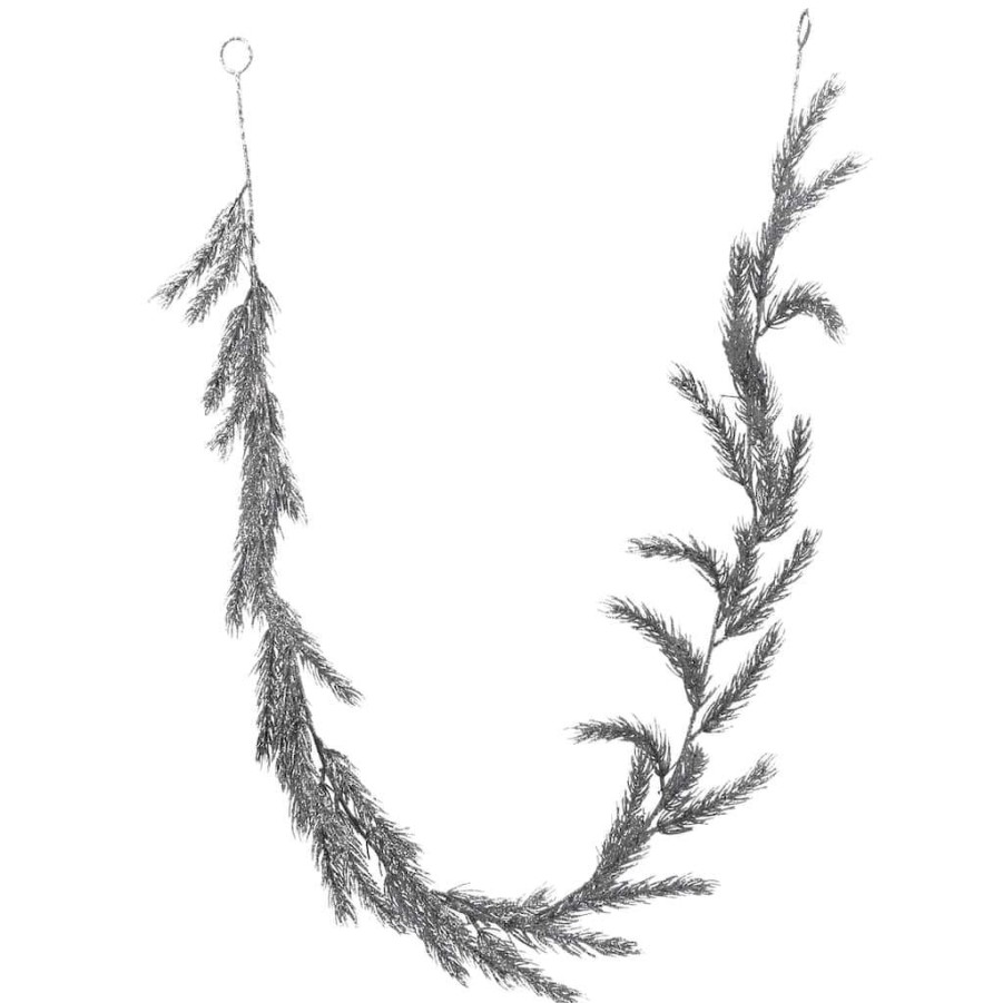 Christmas Garlands * | Best Pirce 6Ft. Silver Pine Garland By Ashland