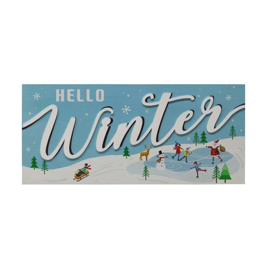 North Pole Journey * | Buy Hello Winter Tabletop Sign By Ashland