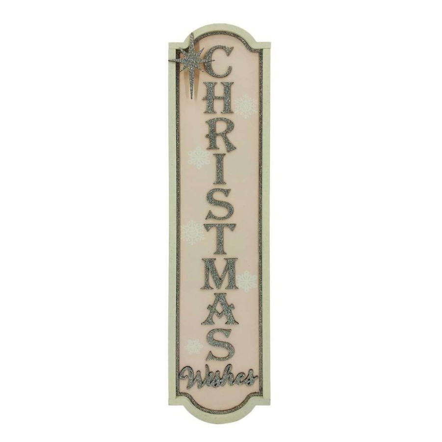 Holiday Romance * | Best Sale Assorted Sparkly Christmas Wall Sign By Ashland