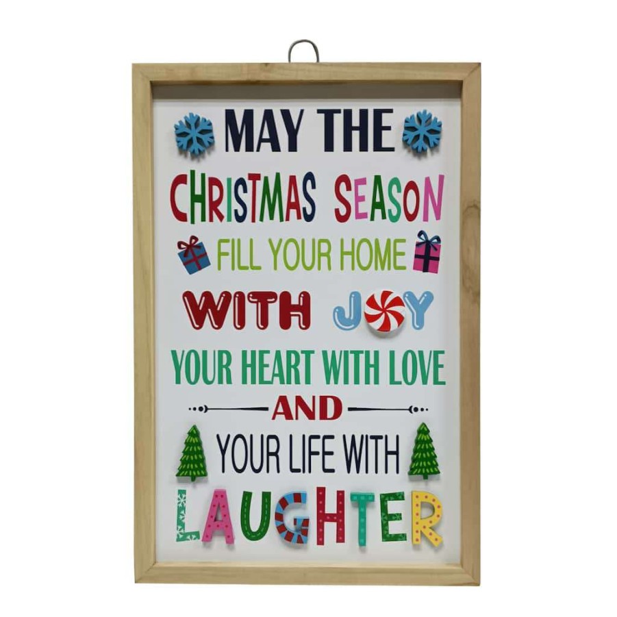 North Pole Journey * | Cheapest Life With Laughter Christmas Wall Sign By Ashland