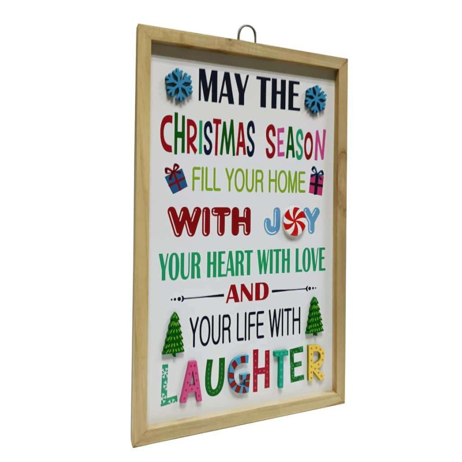 North Pole Journey * | Cheapest Life With Laughter Christmas Wall Sign By Ashland