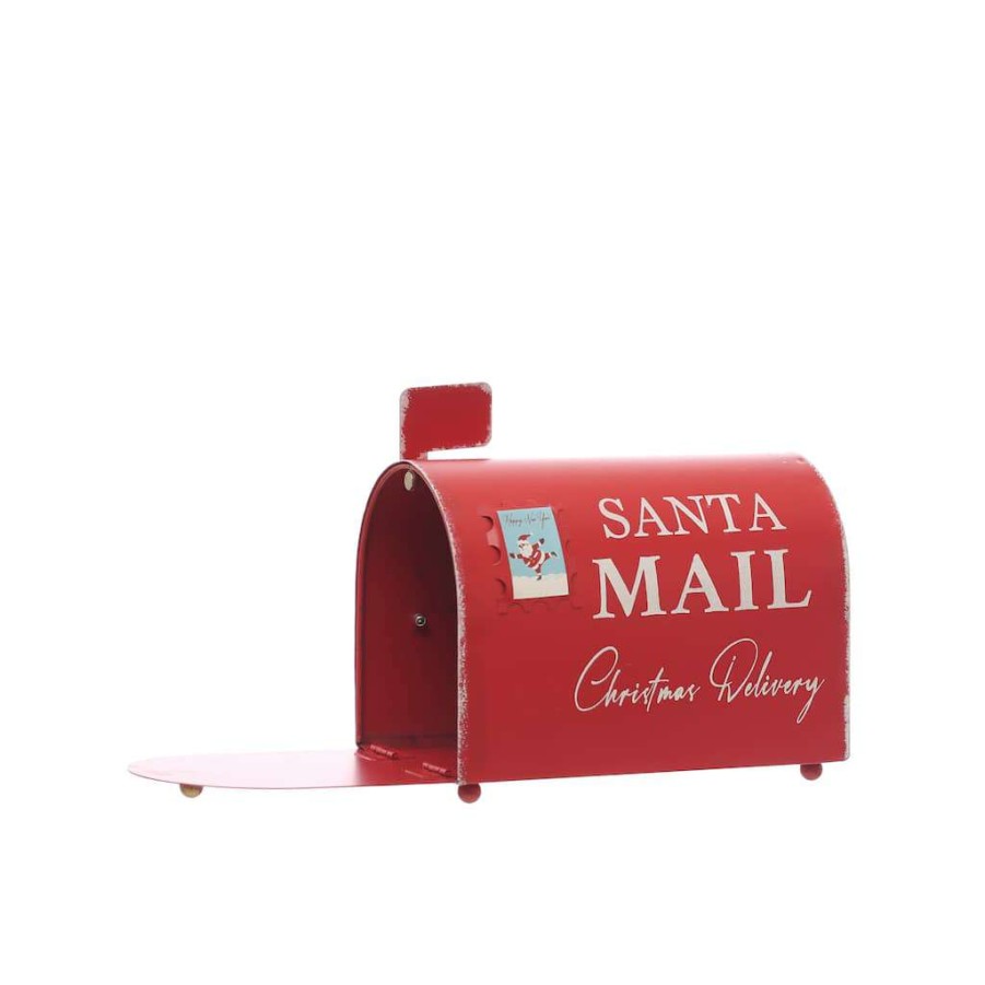 North Pole Journey * | Brand New Santa Mailbox Tabletop Decor By Ashland