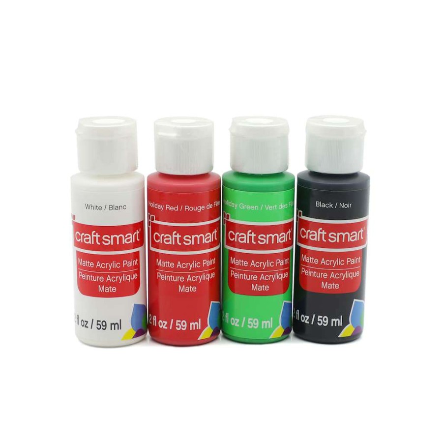 Craft Paint * | New Traditional Christmas Matte Acrylic Paint Set By Craft Smart