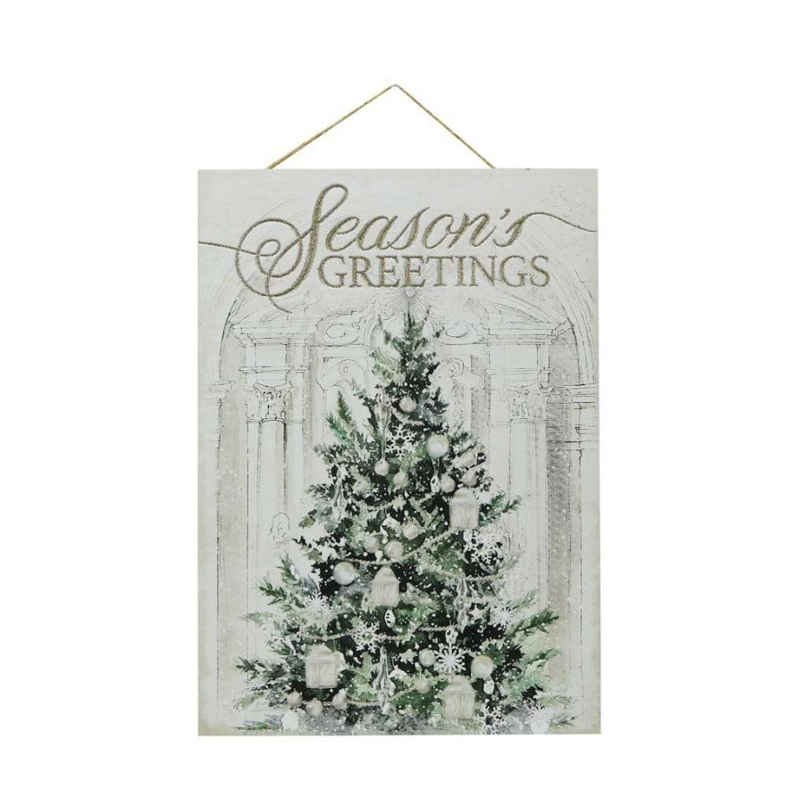 Holiday Romance * | Cheapest Seasons Greetings Wall Sign By Ashland