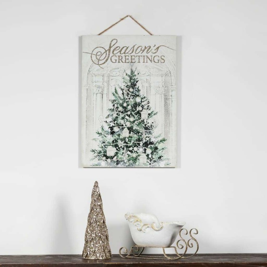 Holiday Romance * | Cheapest Seasons Greetings Wall Sign By Ashland