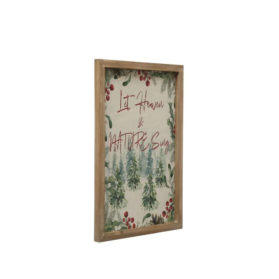 Christmas Cottage * | Discount Heaven & Nature Sing Wall Hanging By Ashland