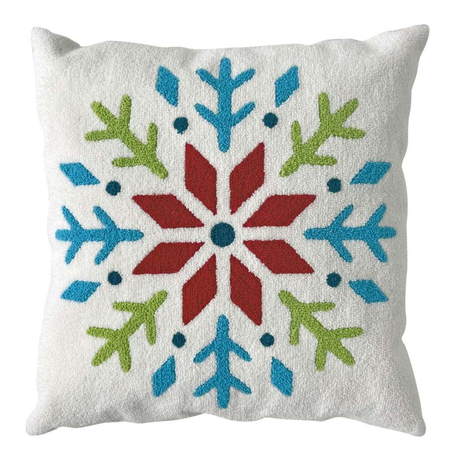 North Pole Journey * | Coupon Multicolor Snowflake Pillow By Ashland Christmas