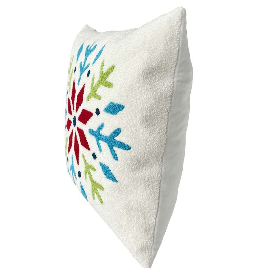 North Pole Journey * | Coupon Multicolor Snowflake Pillow By Ashland Christmas