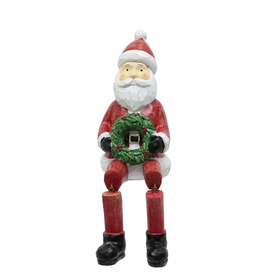 Christmas Cottage * | Best Pirce Assorted 9.5 Sitting Tabletop Santa By Ashland