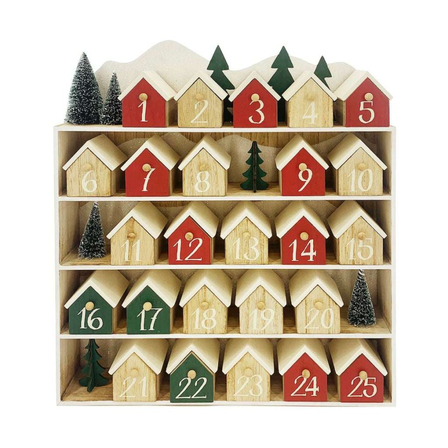 Christmas Cottage * | Hot Sale 15 Tabletop House Advent Calendar By Ashland