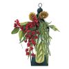 Mistletoe * | Outlet 17 Berry & Pinecone Tabletop Lantern By Ashland