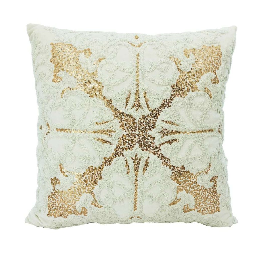 Holiday Romance * | Flash Sale Abstract Snowflake Throw Pillow By Ashland