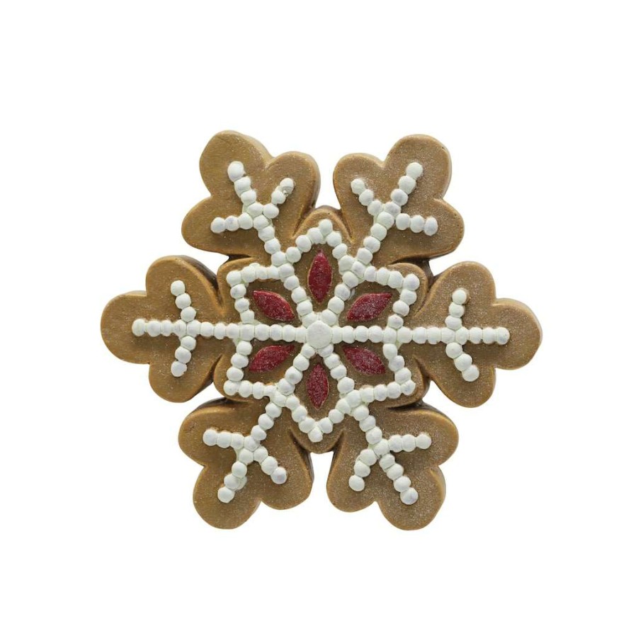 Christmas Cottage * | Buy Assorted 7 Gingerbread Snowflake Tabletop Accent By Ashland