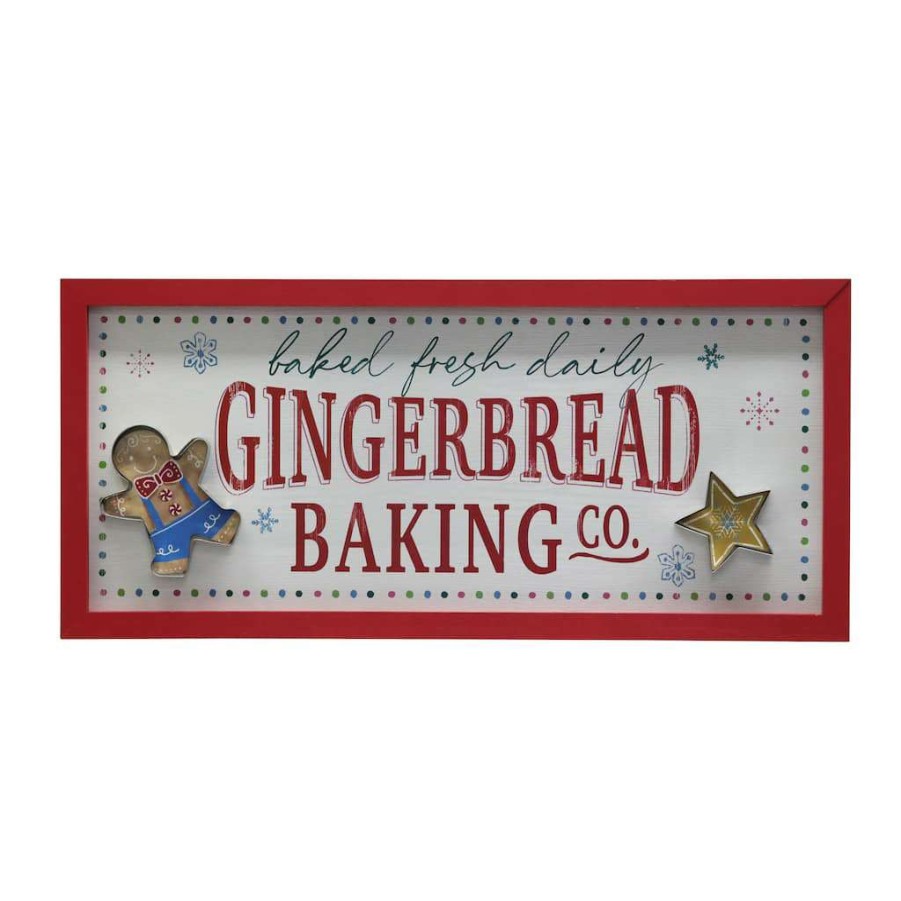 North Pole Journey * | Wholesale Gingerbread Baking Co. Wall Sign By Ashland