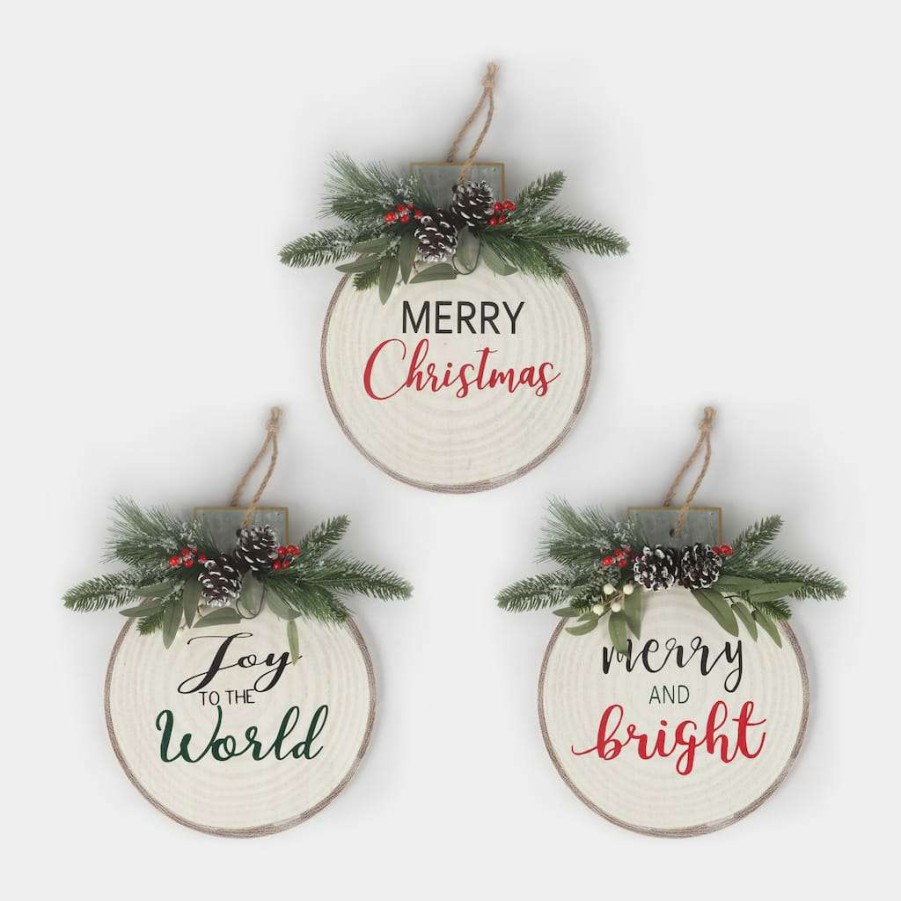 Christmas Cottage * | Discount Assorted 12.5 Christmas Wall Ornament By Ashland