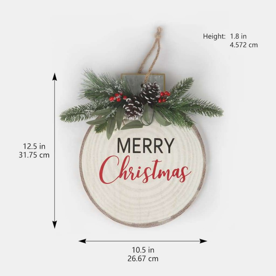 Christmas Cottage * | Discount Assorted 12.5 Christmas Wall Ornament By Ashland