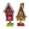 North Pole Journey * | Best Sale Assorted 11" Wooden House Tabletop Christmas Sign By Ashland