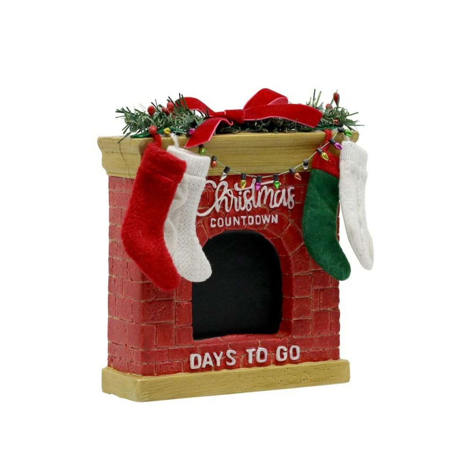 Mistletoe * | Wholesale 12 Fireplace Countdown Tabletop Decoration By Ashland