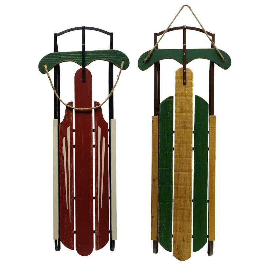 Christmas Cottage * | Best Deal Assorted Wall Sled By Ashland