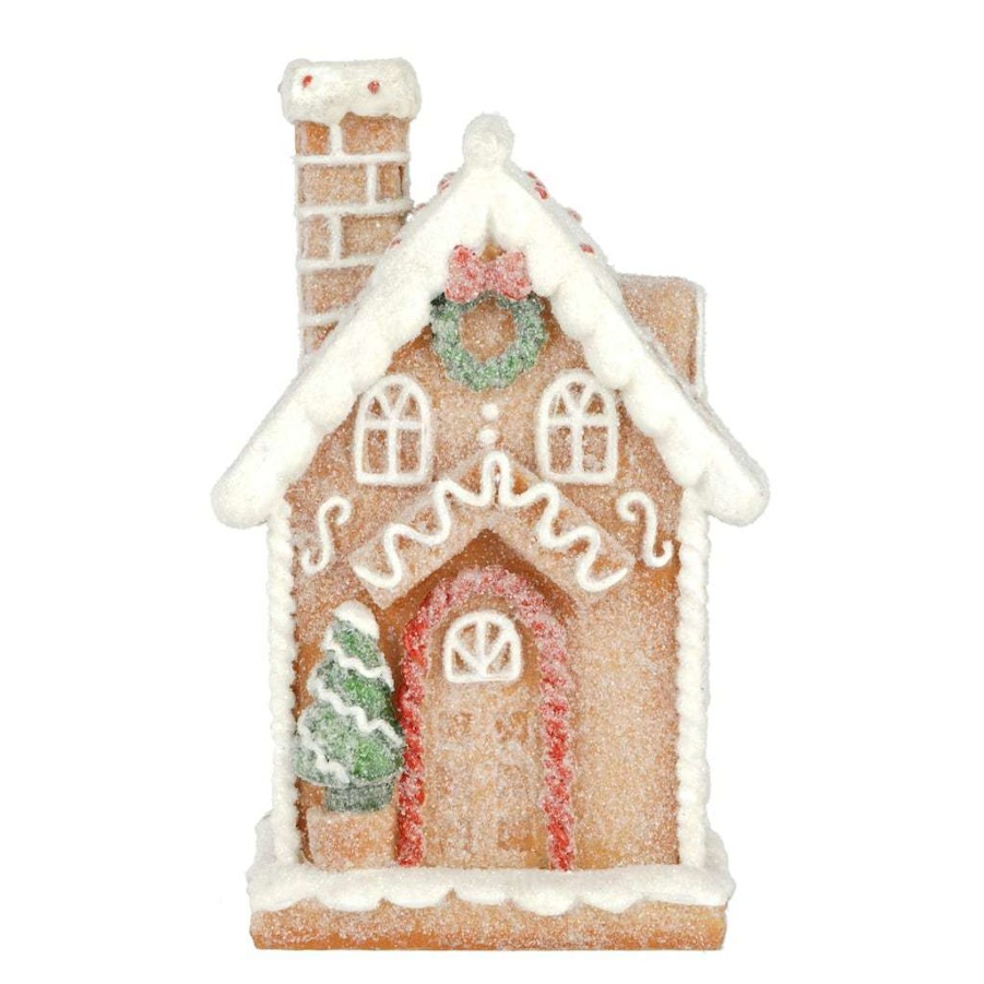 Christmas Cottage * | Buy 6.5 Snowy Tabletop Gingerbread House By Ashland