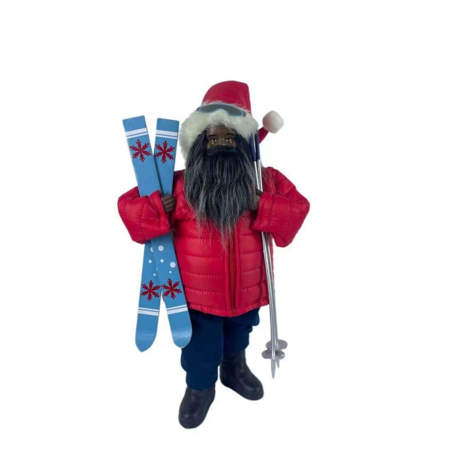 North Pole Journey * | Outlet 18 Ski Santa Tabletop Figure By Ashland