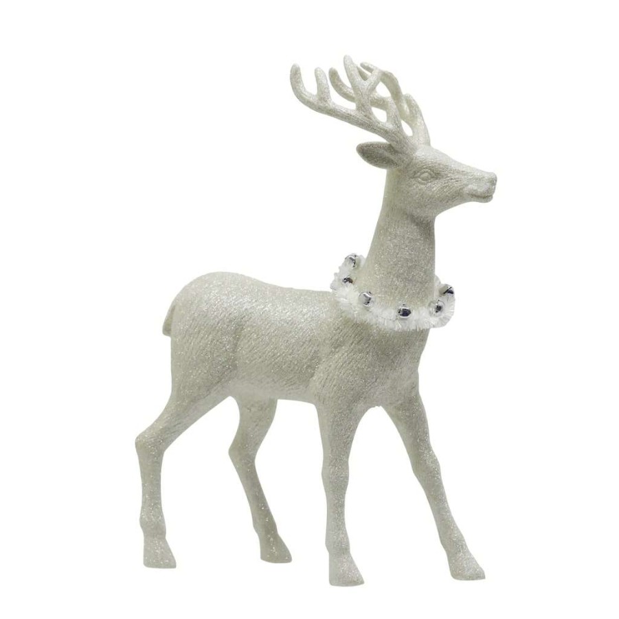 Holiday Romance * | Cheap Assorted Glittery White Deer By Ashland