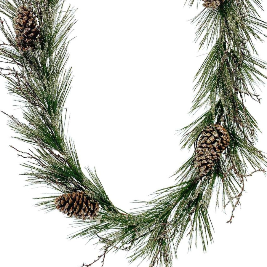 Christmas Garlands * | Hot Sale 6Ft. Flocked Balsam Fir Garland By Ashland