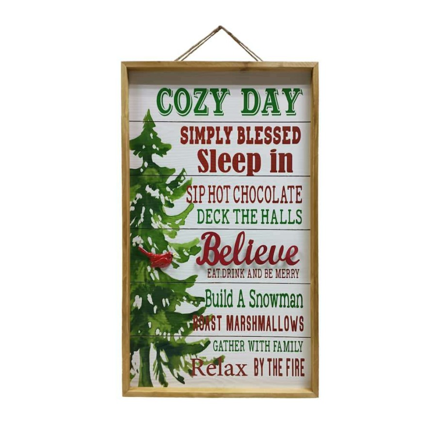 Christmas Cottage * | Discount Cozy Day Wall Sign By Ashland