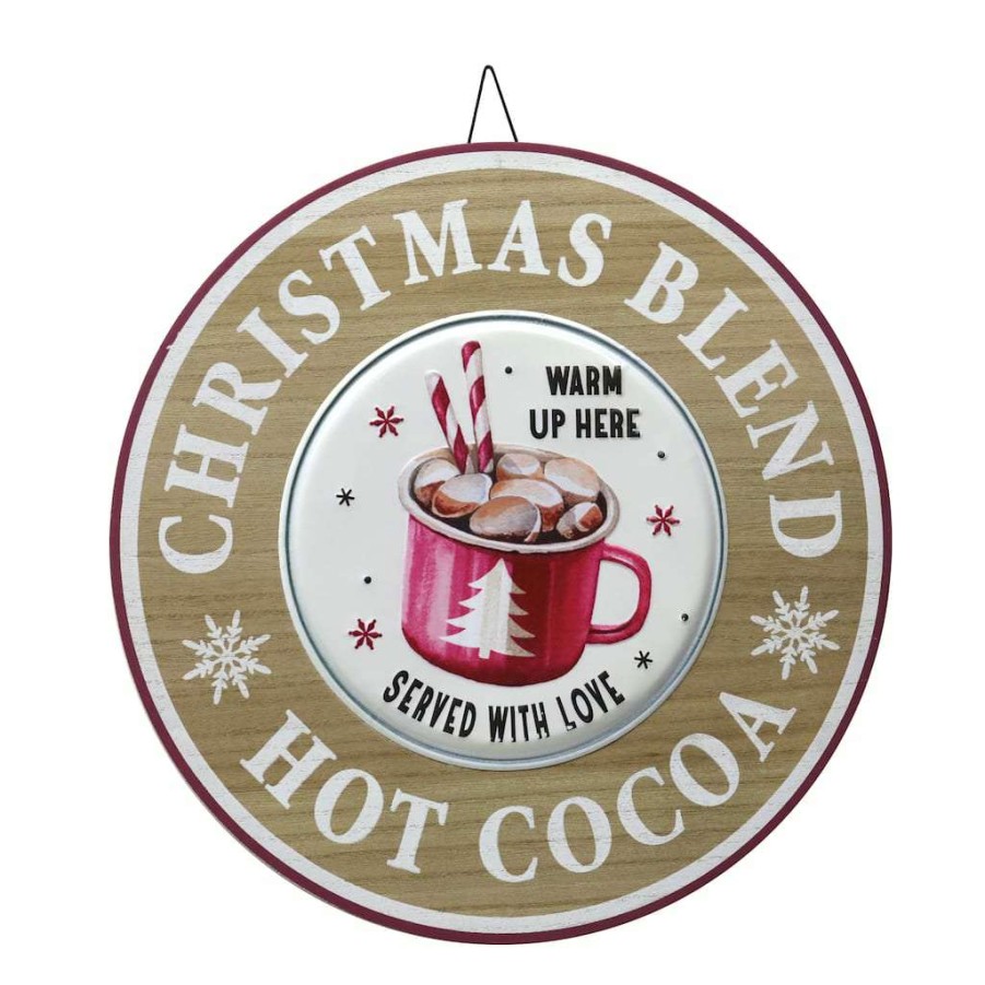 Christmas Cottage * | Outlet Christmas Blend Hot Cocoa Wall Sign By Ashland