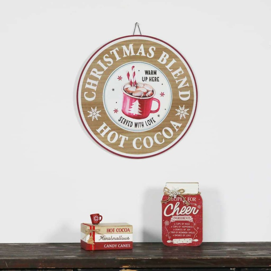 Christmas Cottage * | Outlet Christmas Blend Hot Cocoa Wall Sign By Ashland