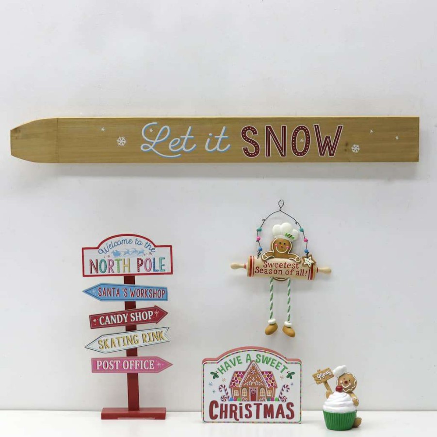 North Pole Journey * | Top 10 Assorted Gingerbread Man Wall Hanging By Ashland