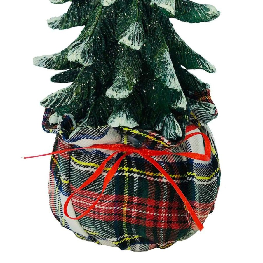 Mistletoe * | Deals 10" Medium Christmas Tree With Base Tabletop Decor By Ashland