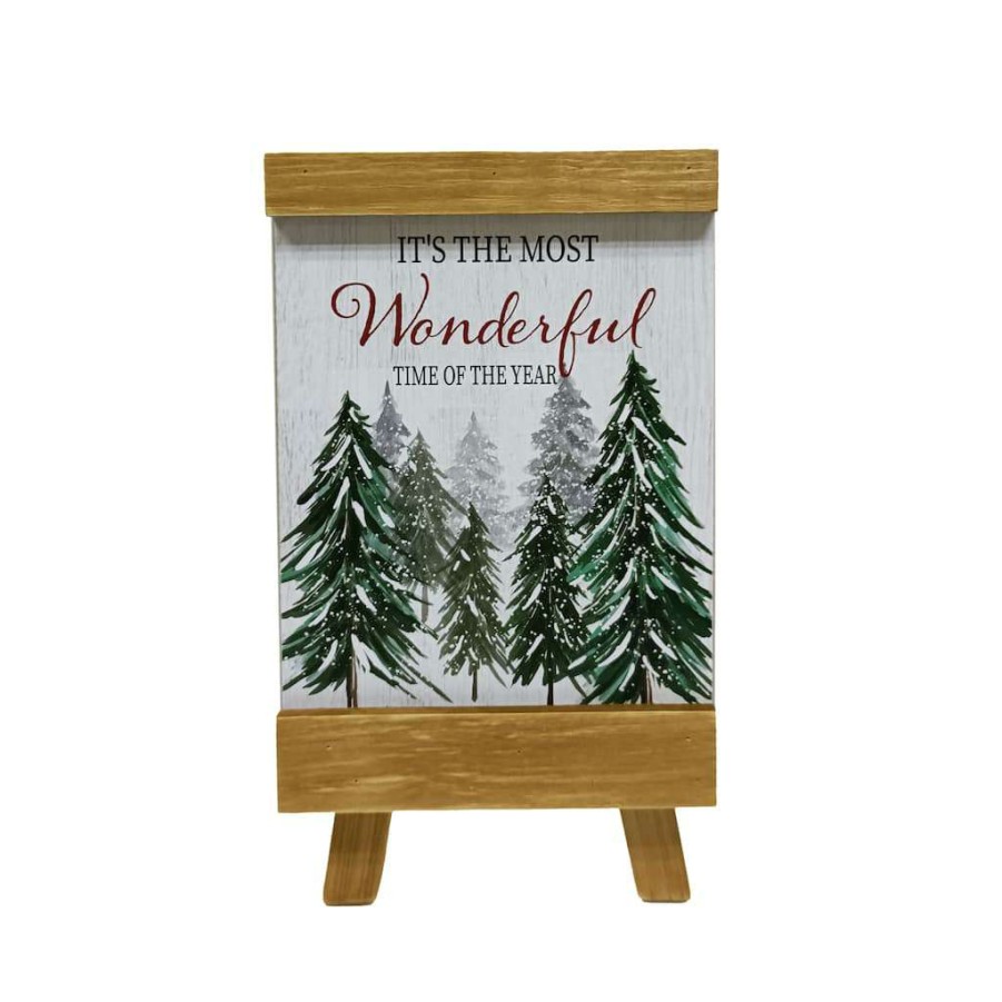 Christmas Cottage * | Top 10 Assorted 8 Christmas Tabletop Easel By Ashland