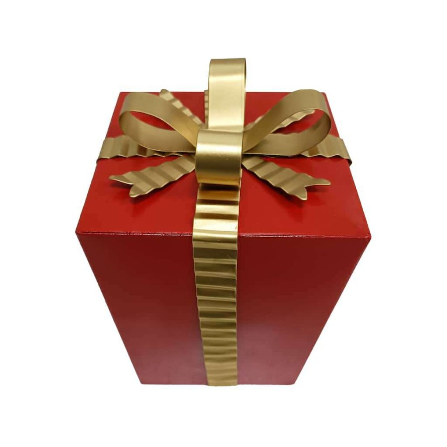 Mistletoe * | Deals Large Red Tabletop Gift Box By Ashland