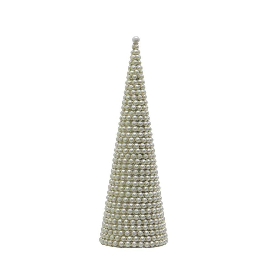 Holiday Romance * | Best Deal 15 Pearl Cone Tree Decoration By Ashland