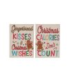 North Pole Journey * | Discount Assorted Gingerbread Block Sign Tabletop Decor By Ashland