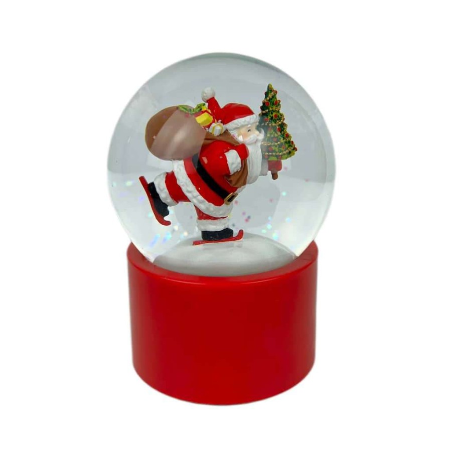 Mistletoe * | New 6 Santa With Bag Water Globe Tabletop Accent By Ashland