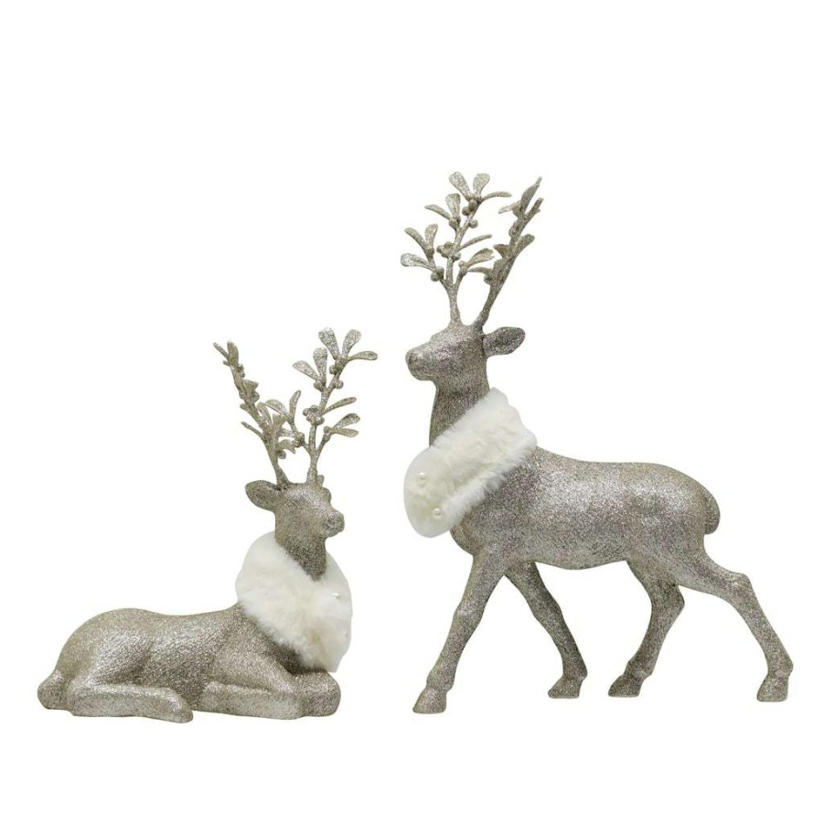 Holiday Romance * | Budget Assorted Deer Decoration By Ashland