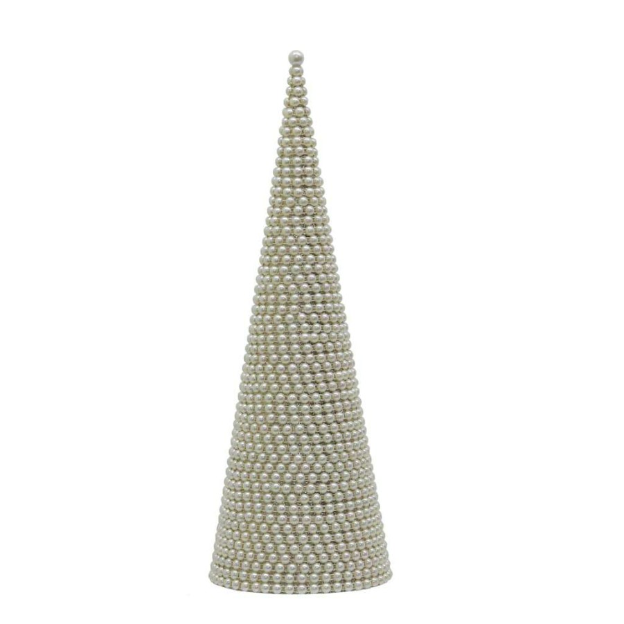 Holiday Romance * | Cheapest 20 Pearl Cone Tree Decoration By Ashland