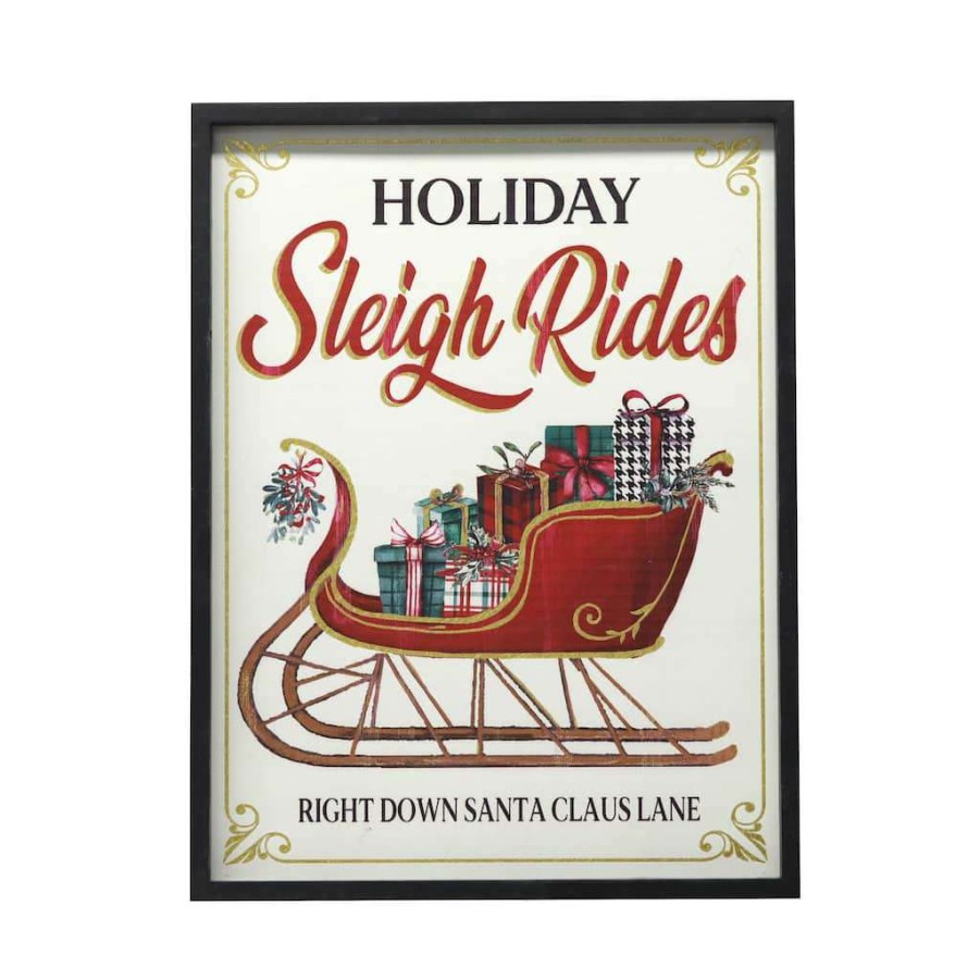 Mistletoe * | Best Reviews Of 23 Holiday Sleigh Rides Wall Sign By Ashland