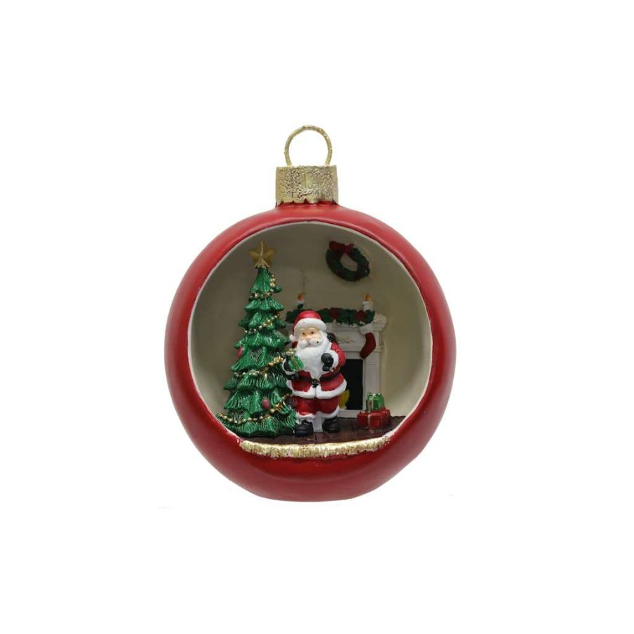 Mistletoe * | Best Deal Assorted 6 Santa Scene Ornament Tabletop Decor By Ashland