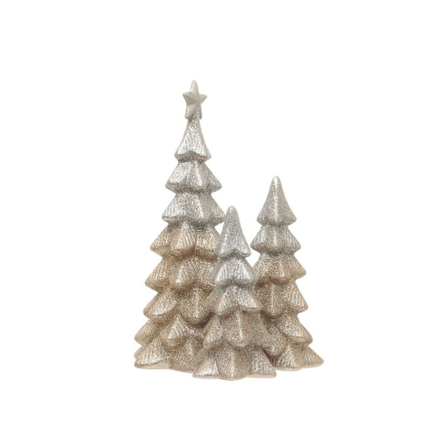 Holiday Romance * | Deals 8 Two Tone Tabletop Christmas Tree Decor By Ashland