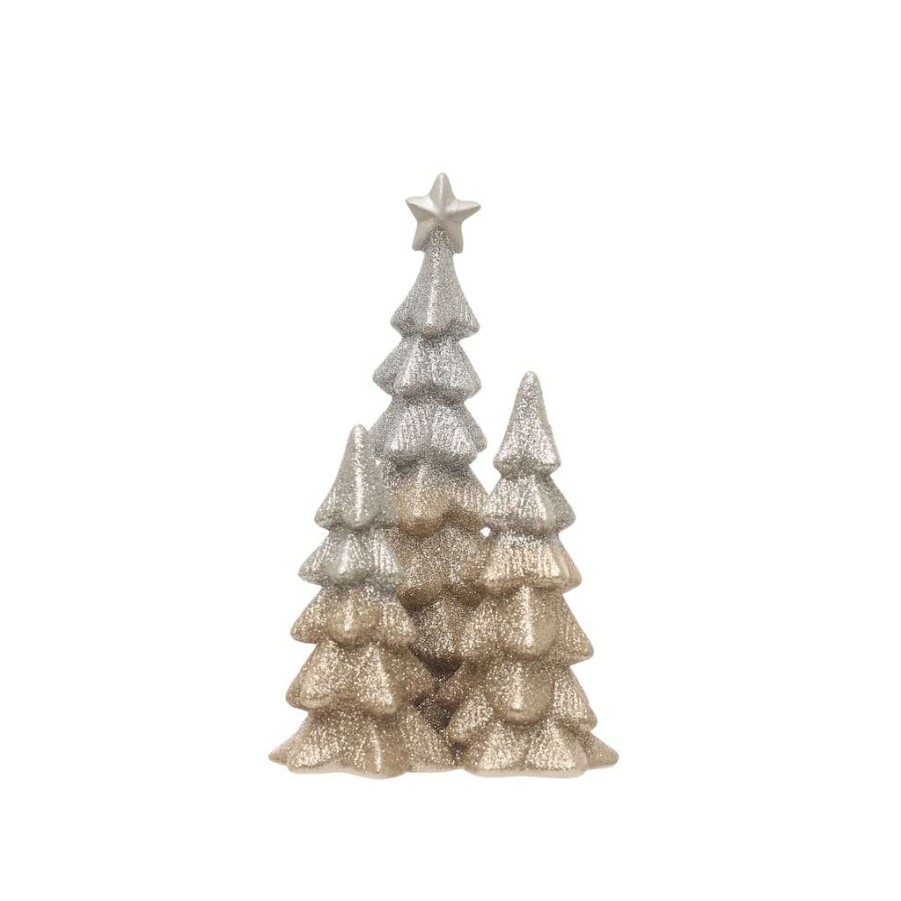 Holiday Romance * | Deals 8 Two Tone Tabletop Christmas Tree Decor By Ashland