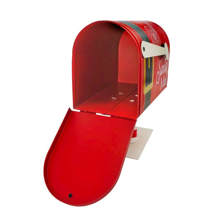 Mistletoe * | Discount 10.3" Mailbox With Santa Belt Tabletop Decor By Ashland